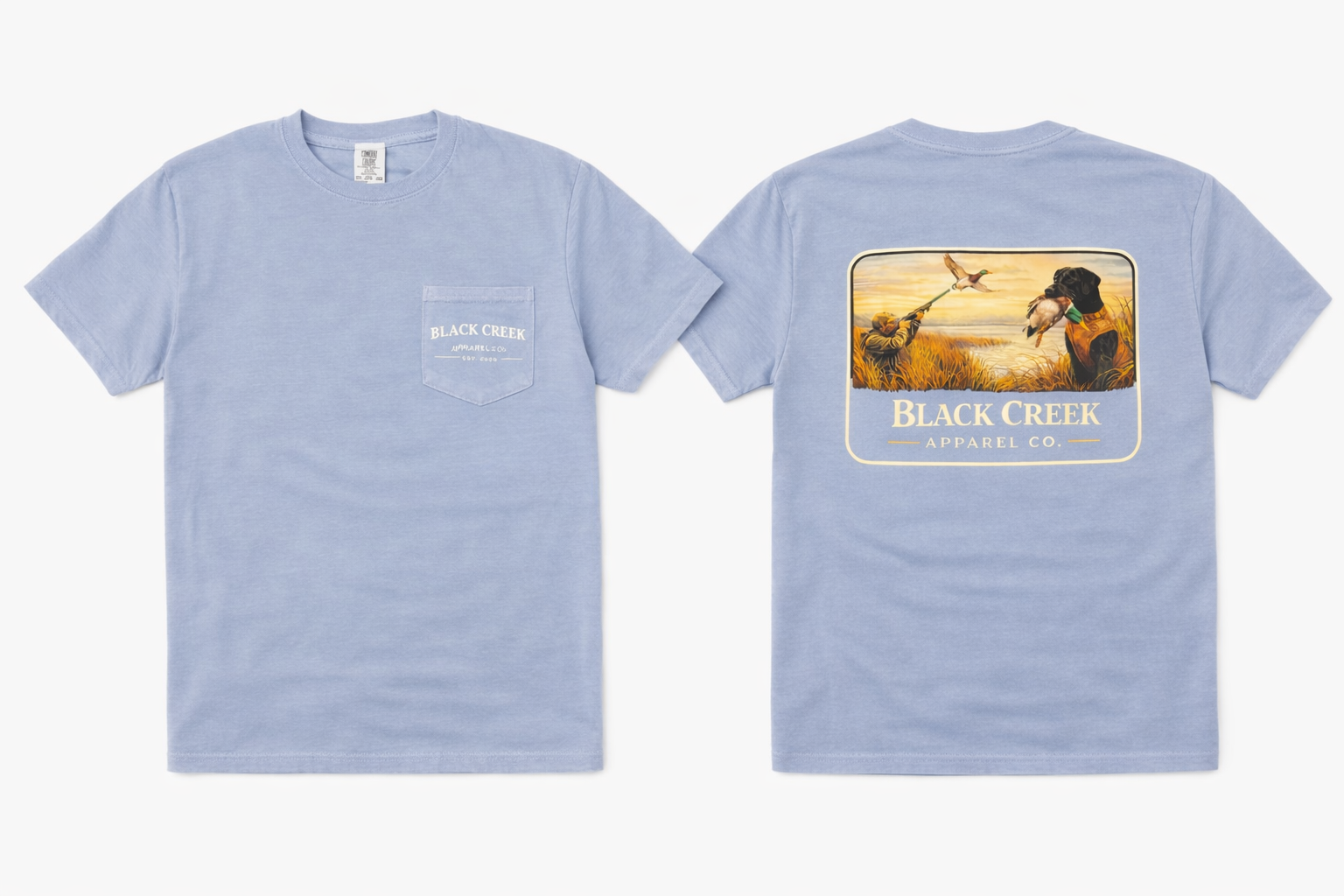 Marshland Classic Pocket Tee – Sky Blue